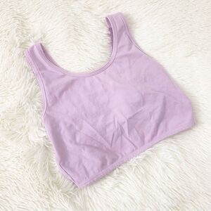 Lavender Twist Back Crop Top